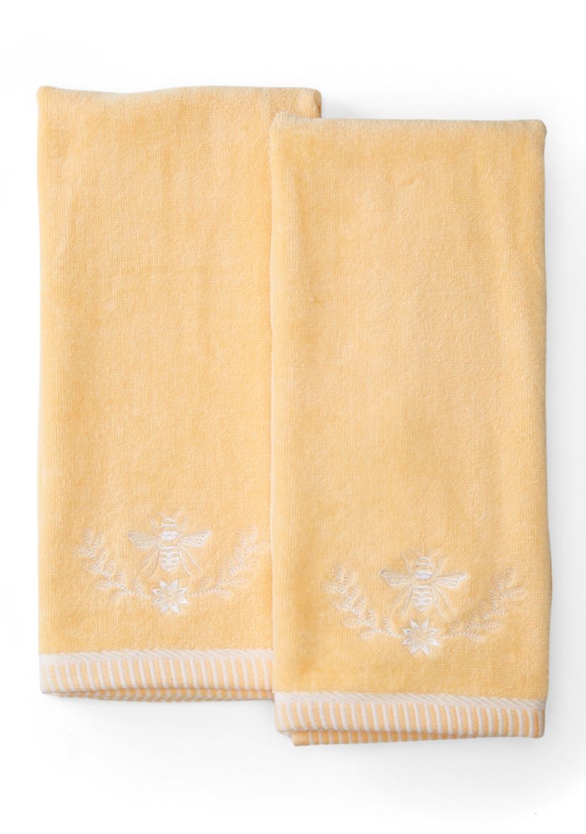 2-Piece Honeybees Hand Towel Set