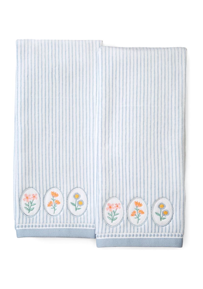 Set of 2 Floral Frames Hand Towel Set