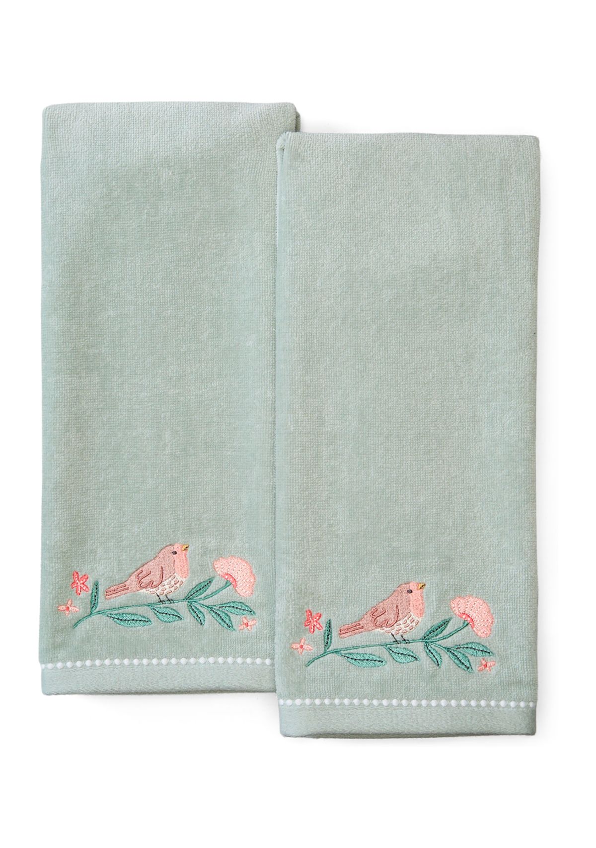Set of 2 Sitting Sparrow Hand Towel Set