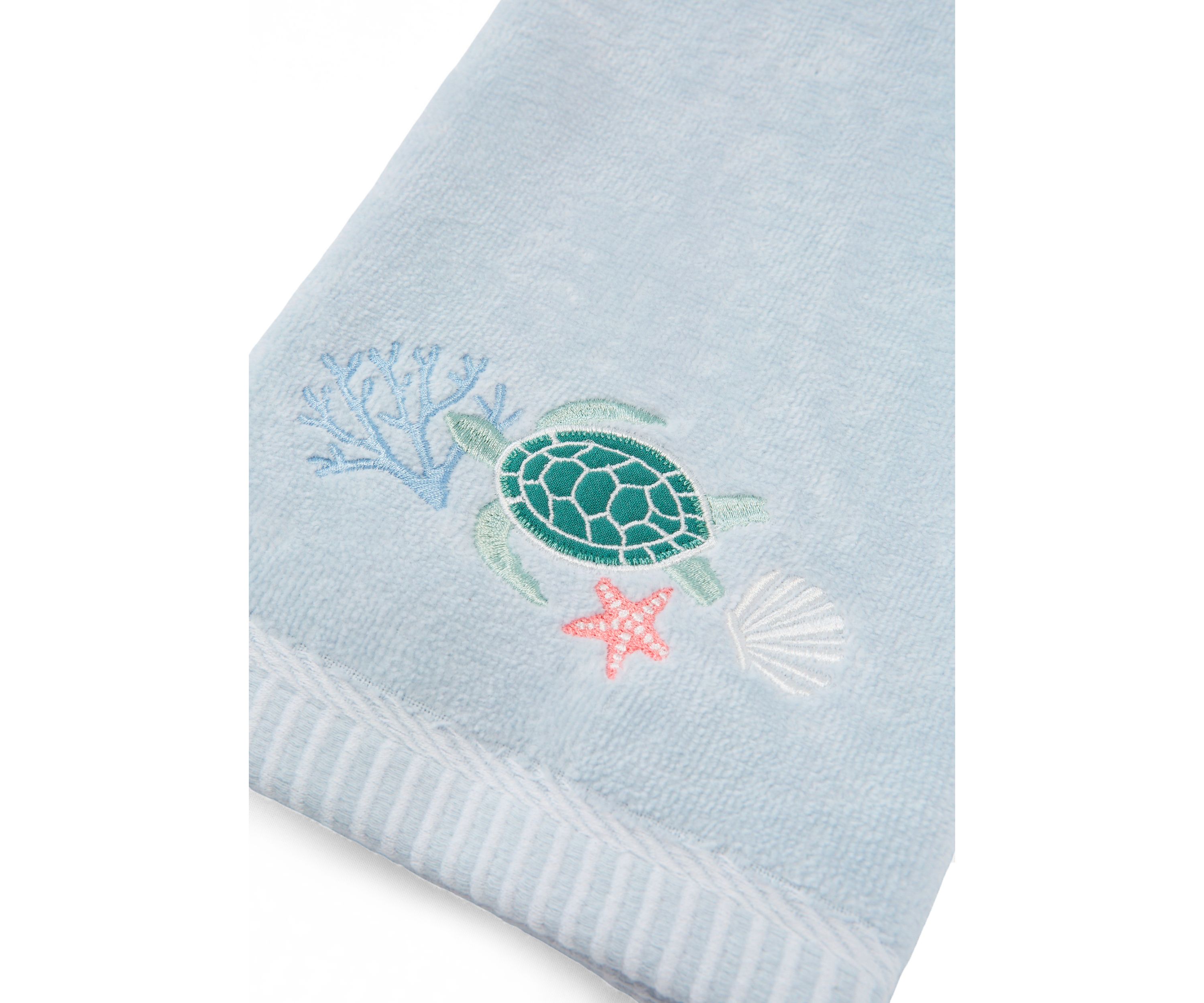 Set of 2 Sea Life Turtle Hand Towel Set