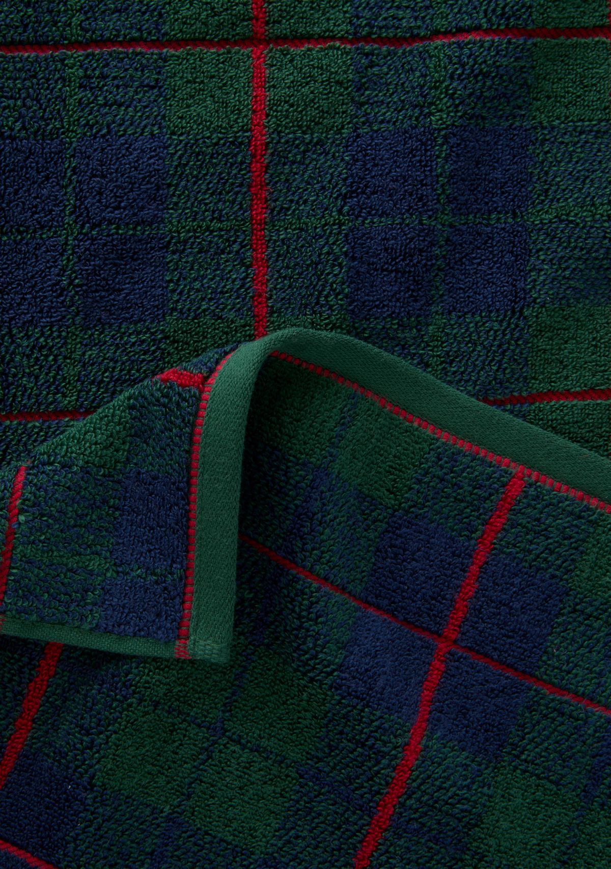 Set of 2 Holiday Plaid Hand Towels