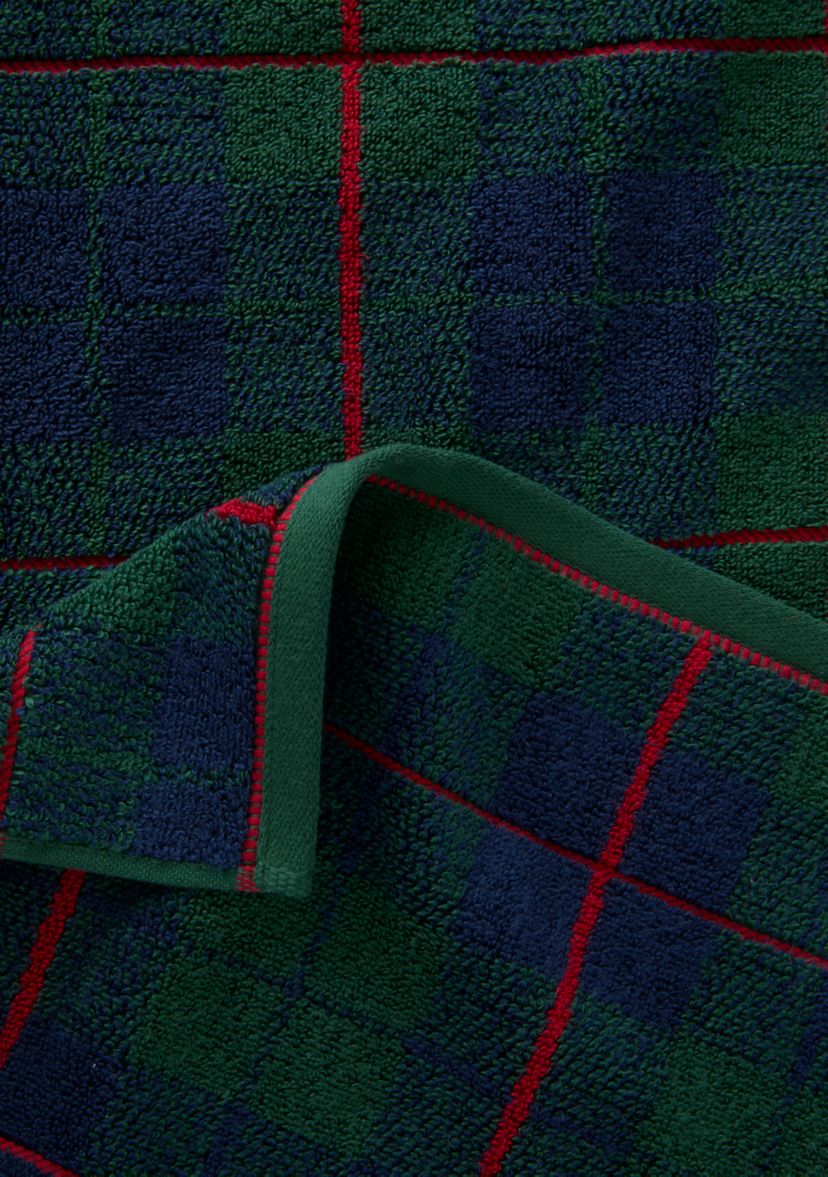 Set of 2 Holiday Plaid Hand Towels