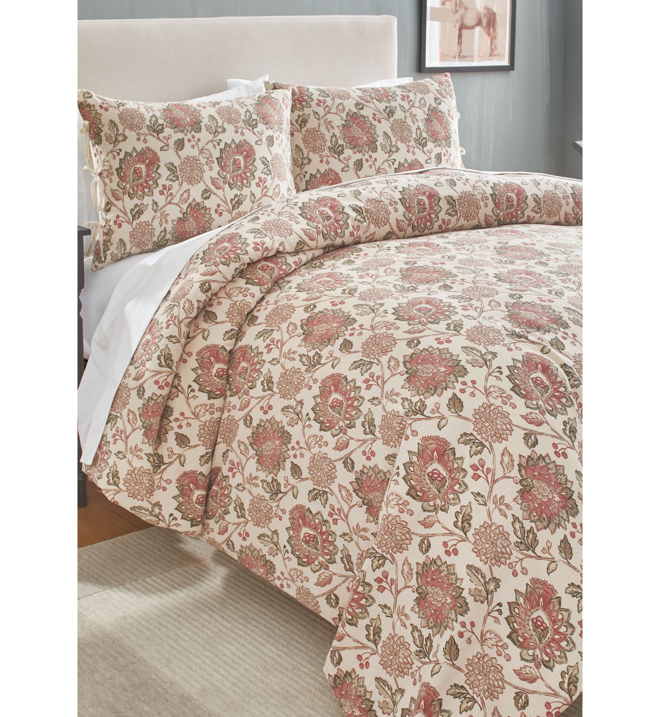 Blue Painted Jacobean Comforter