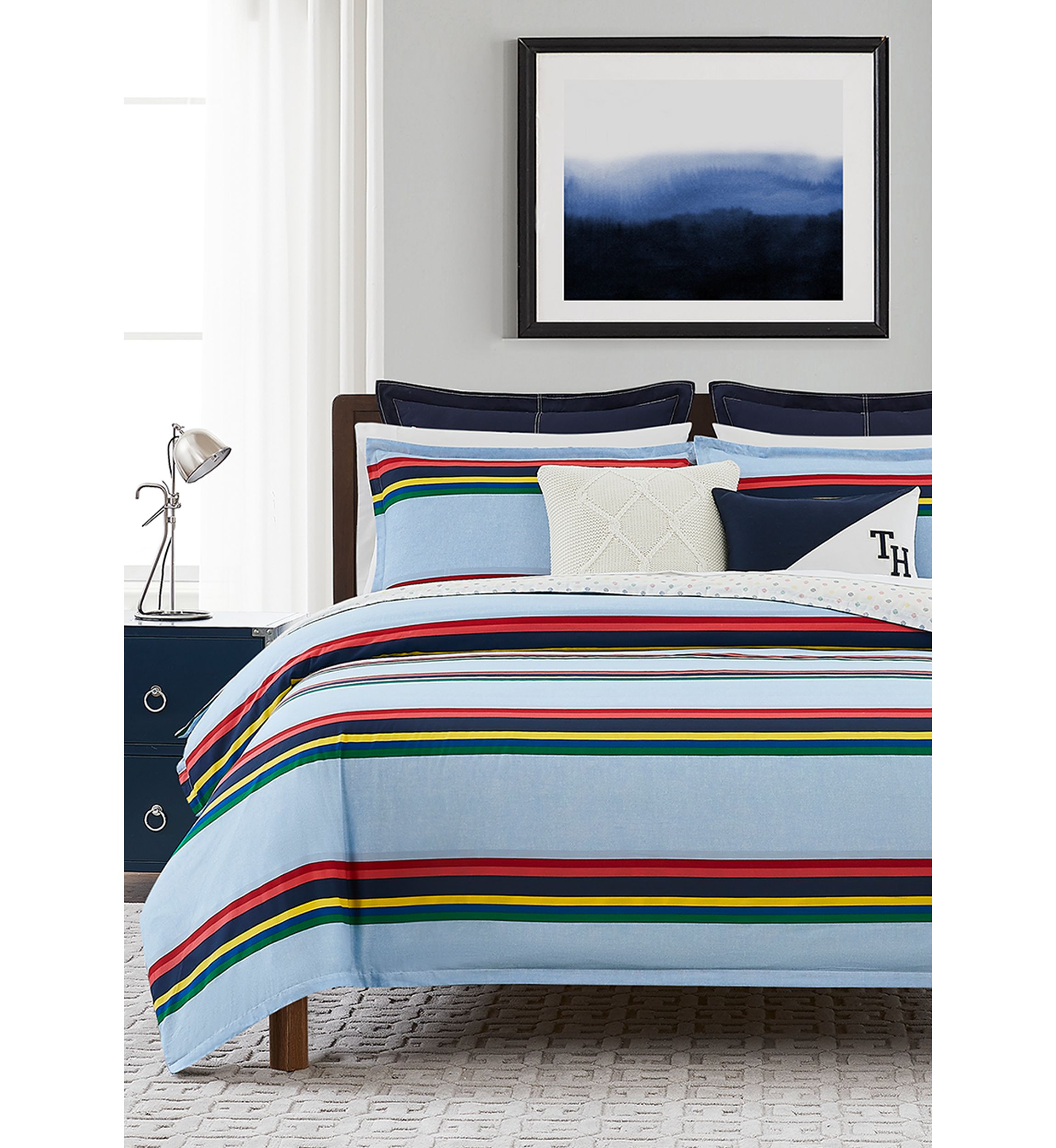 Ribbon Stripe Comforter Set