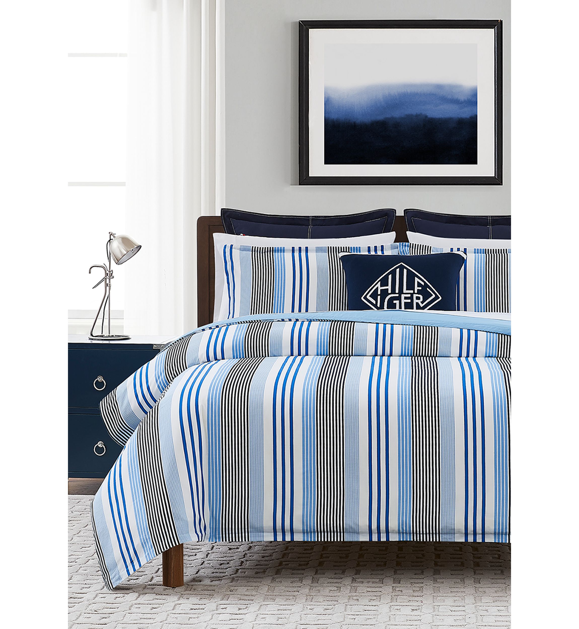 Shirting Stripe Comforter Set
