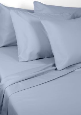 Platinum Performance 1800 Thread Count CVC Sheet Set, Blue, Queen