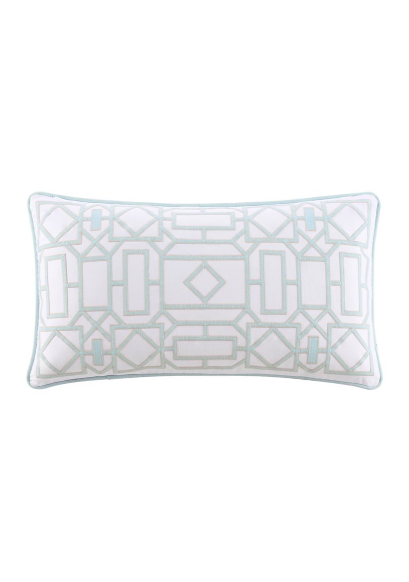 Trellis Square Chambray Decorative Pillow