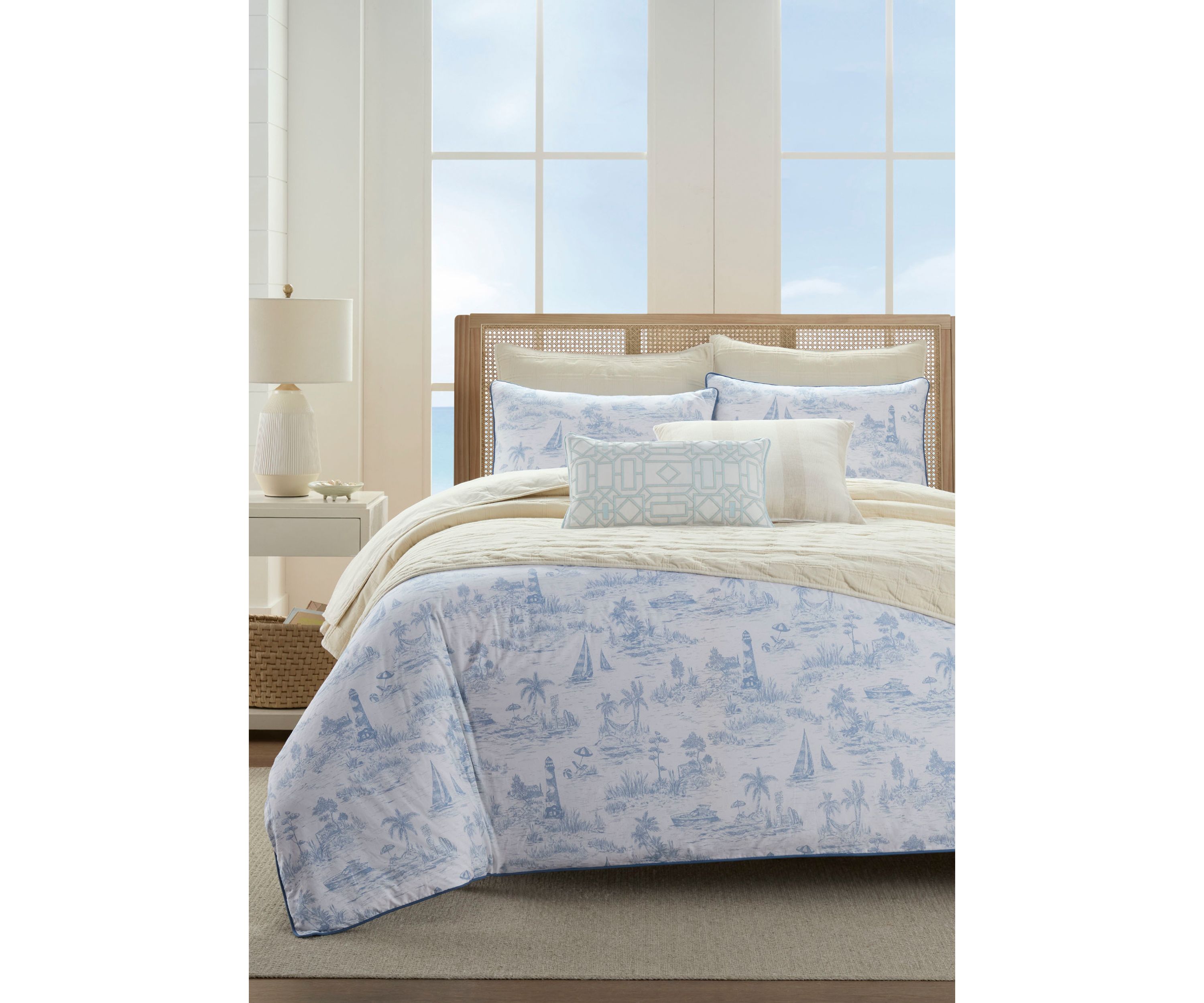 Trellis Square Chambray Decorative Pillow