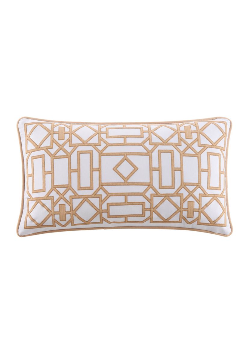 Trellis Square Linen Decorative Pillow