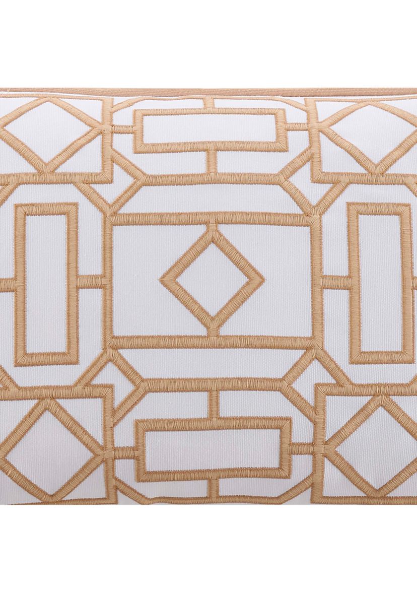 Trellis Square Linen Decorative Pillow