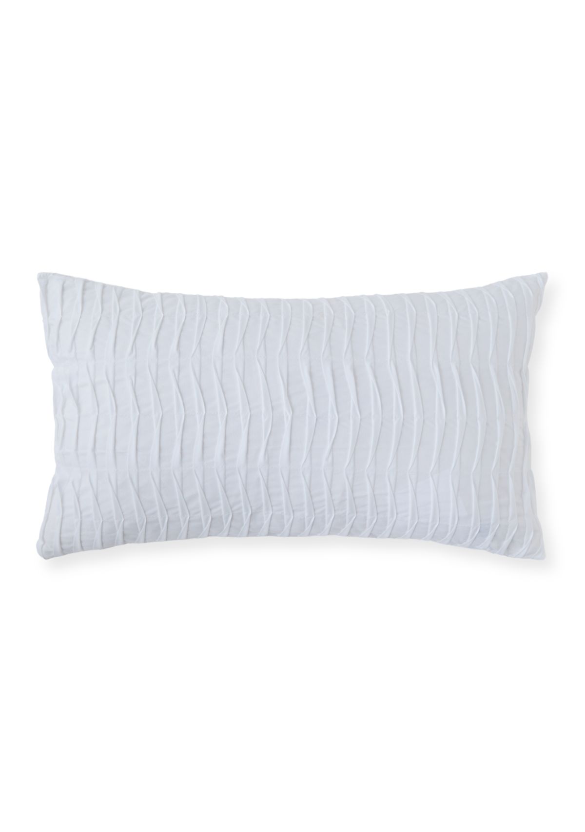 Pleated Cotton Percale Waves Decorative Pillow