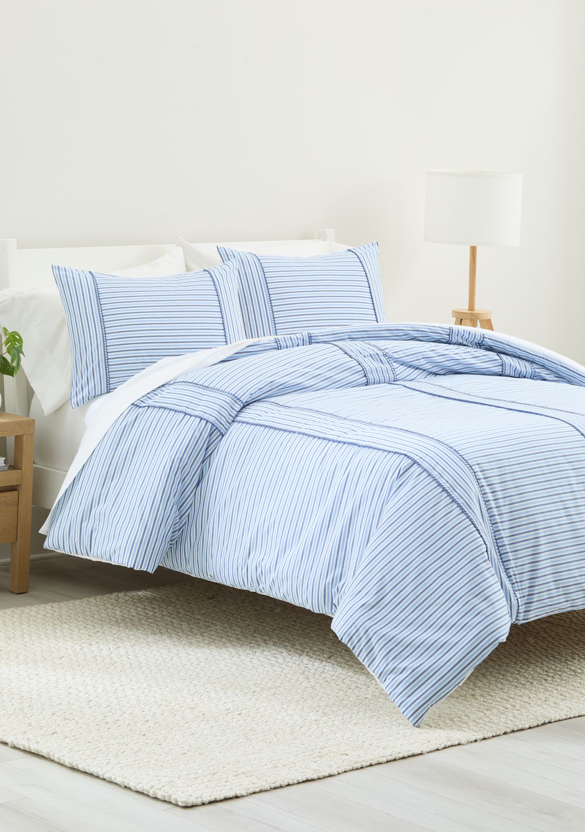 Striped Comforter and Duvet Set