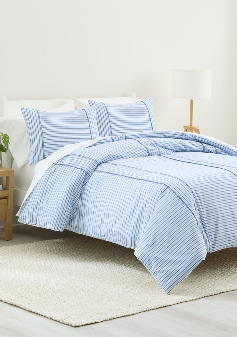 Striped Comforter and Duvet Set