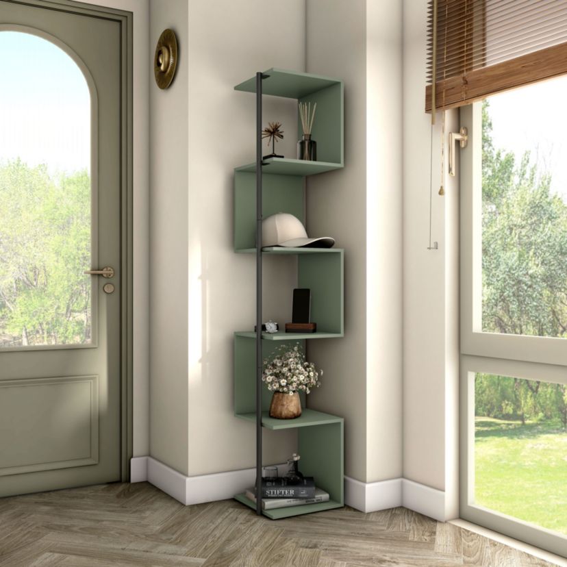 Boorn Geometric Corner Bookcase
