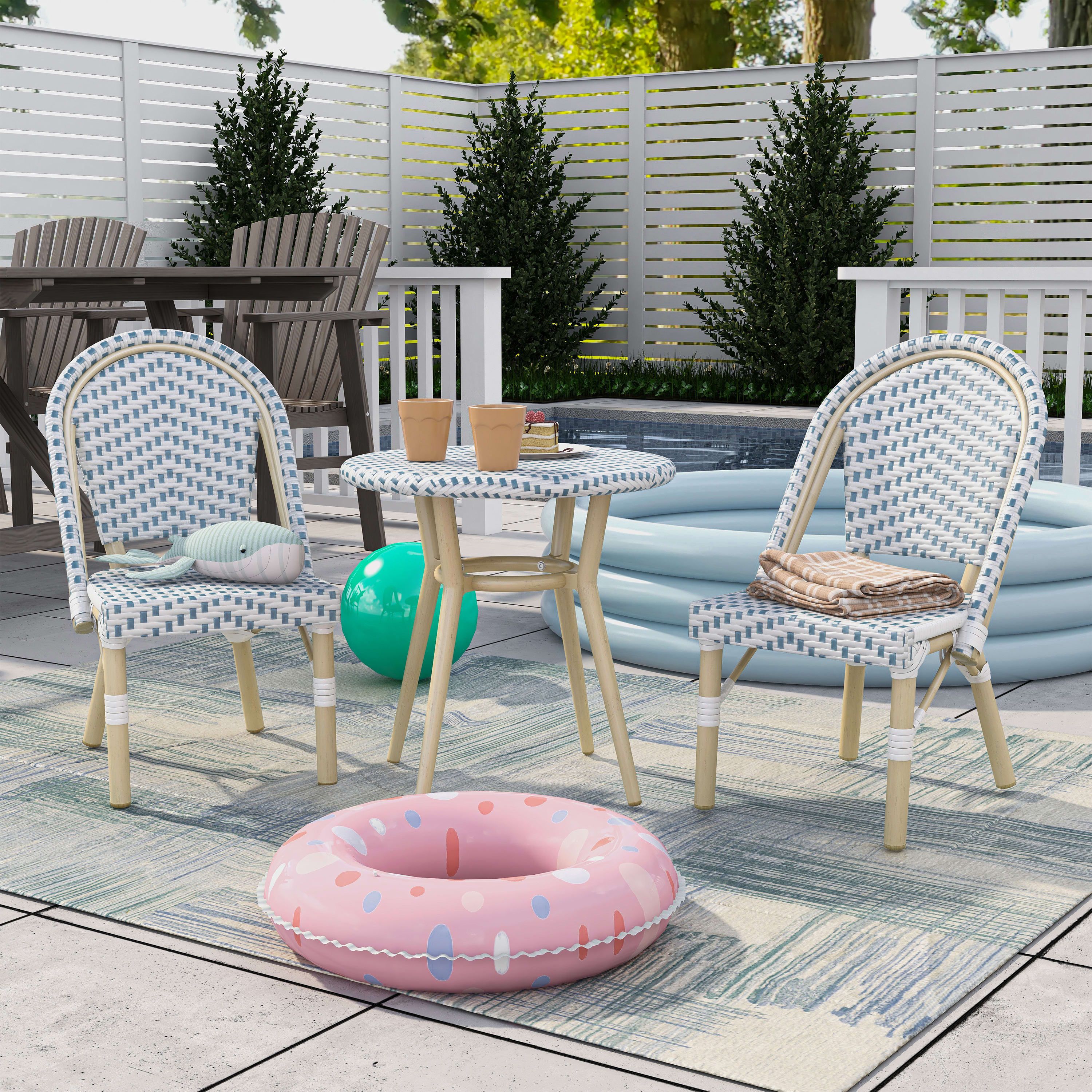 Railin 3-piece Kids Outdoor Chairs and Table Set