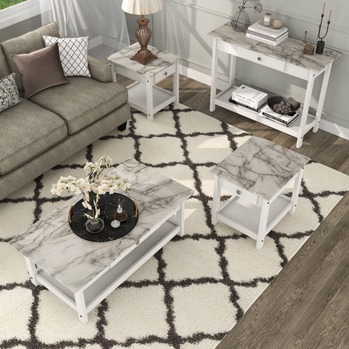 Yuron 4-piece Living Room Table Set