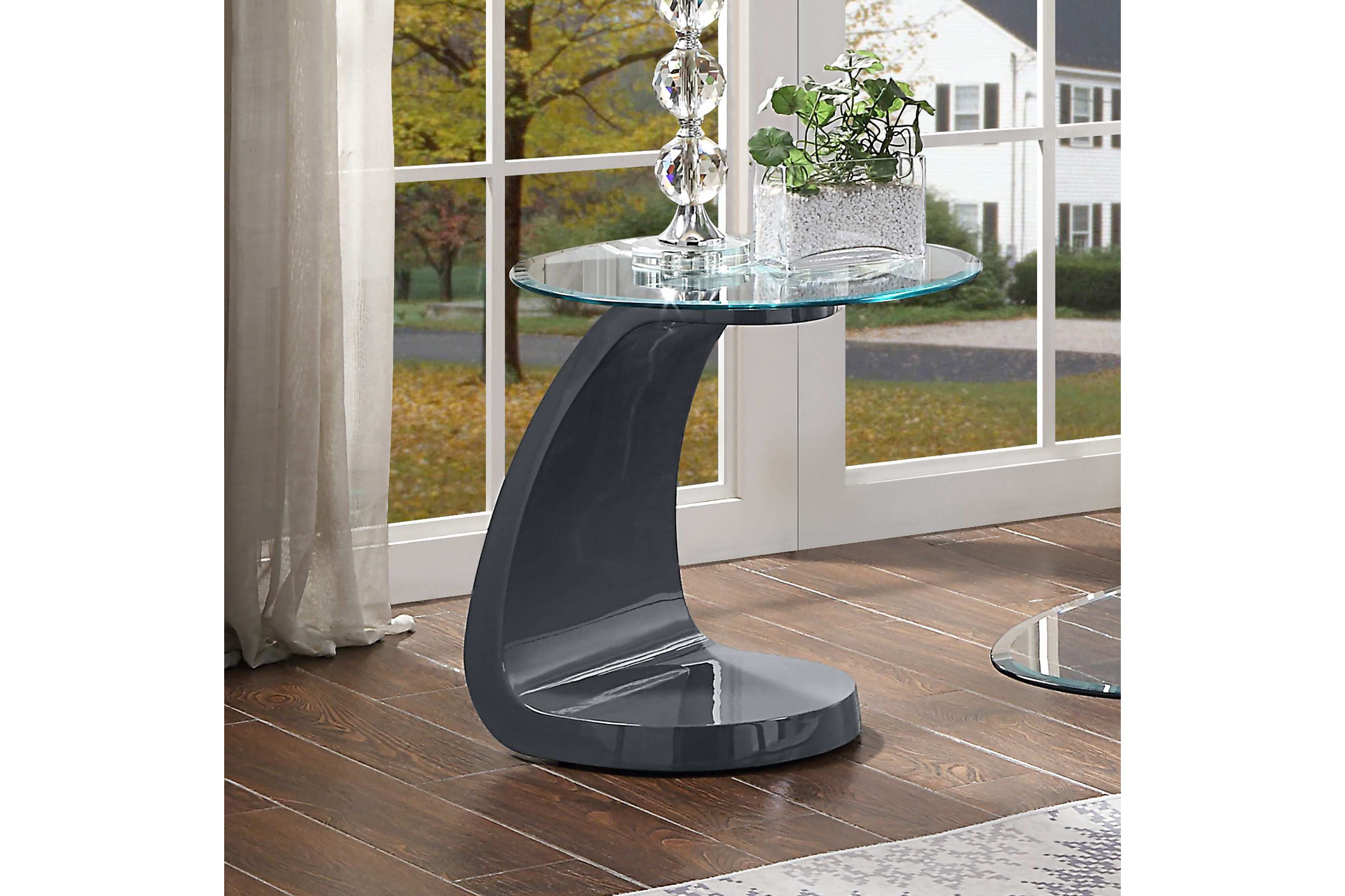 Sevilla 22-Inch Glass Top End Table