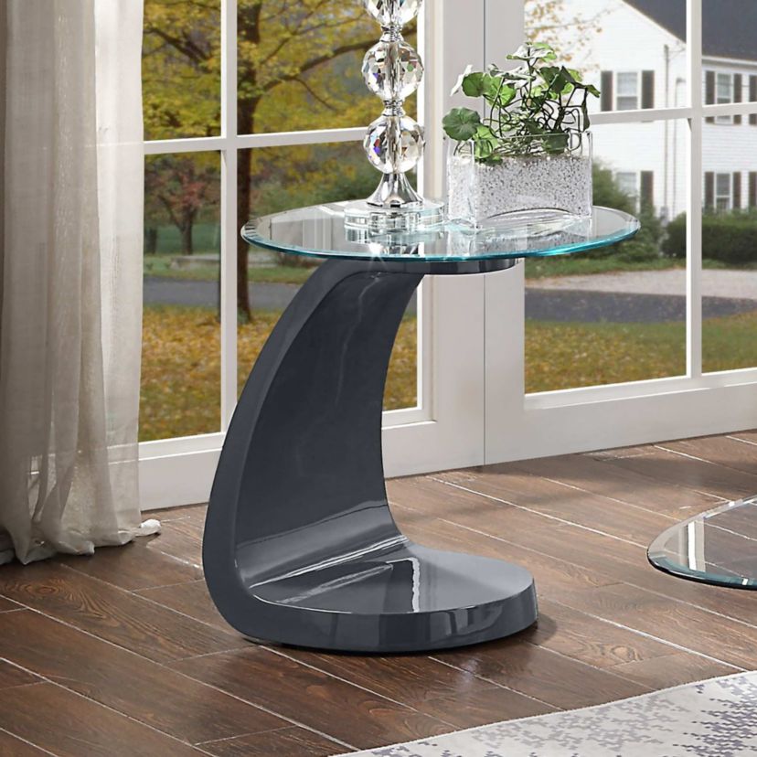 Sevilla 22-Inch Glass Top End Table