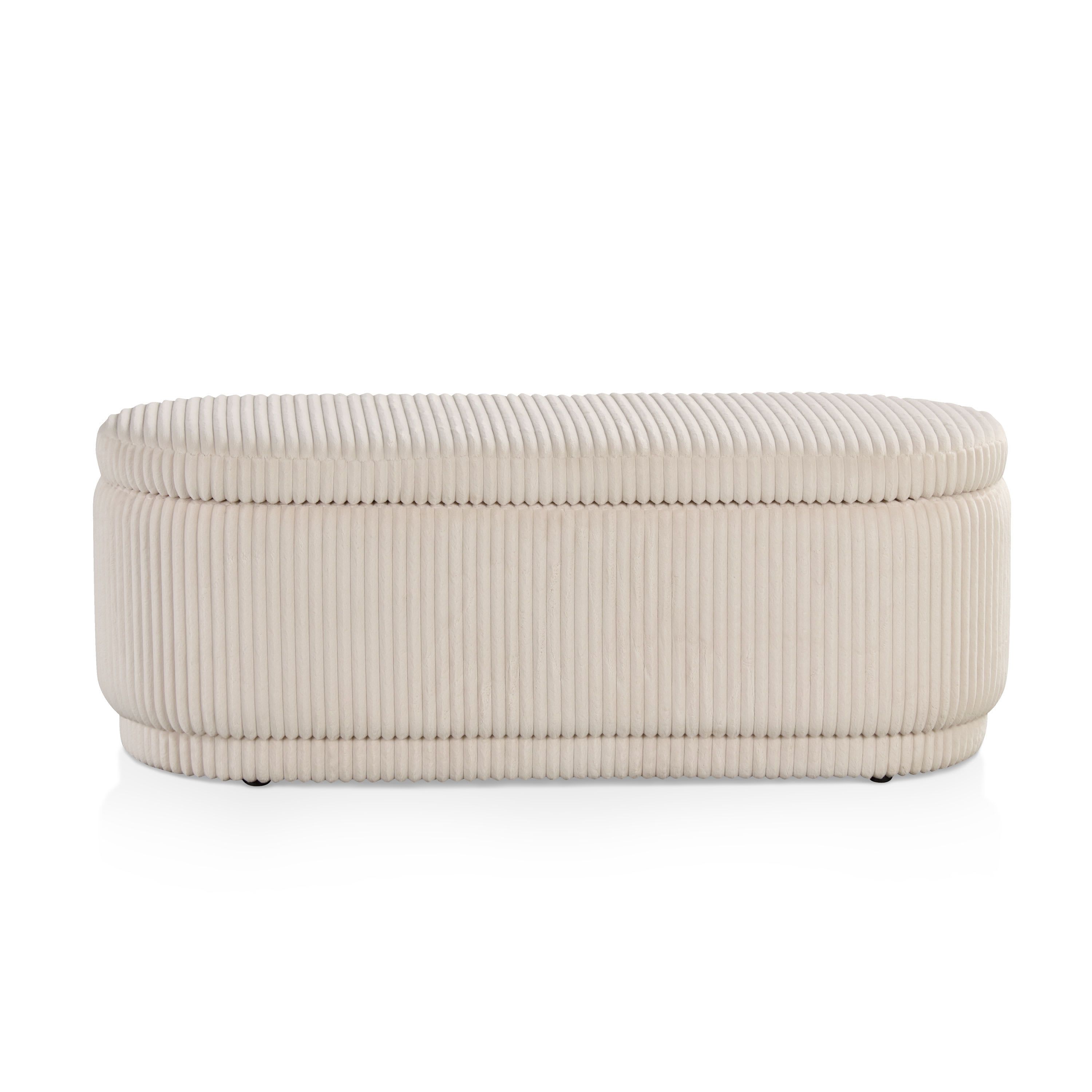 Versa 25-Inch Round Storage With Flip Top Ottoman