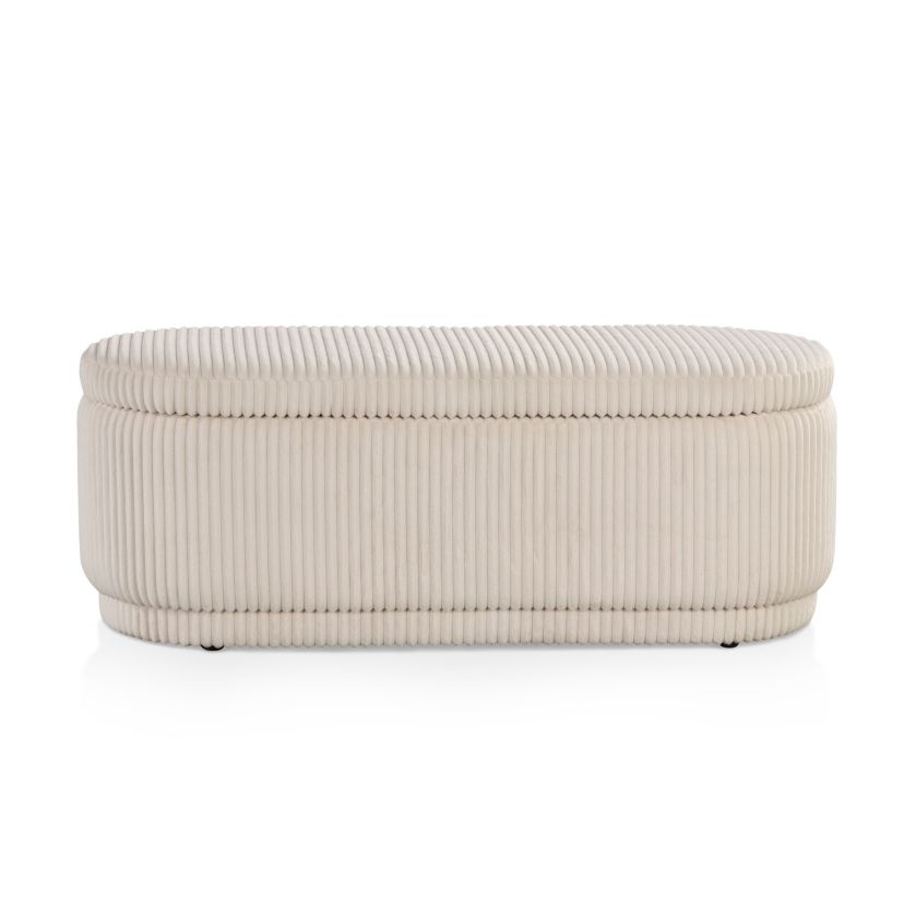Versa 25-Inch Round Storage With Flip Top Ottoman