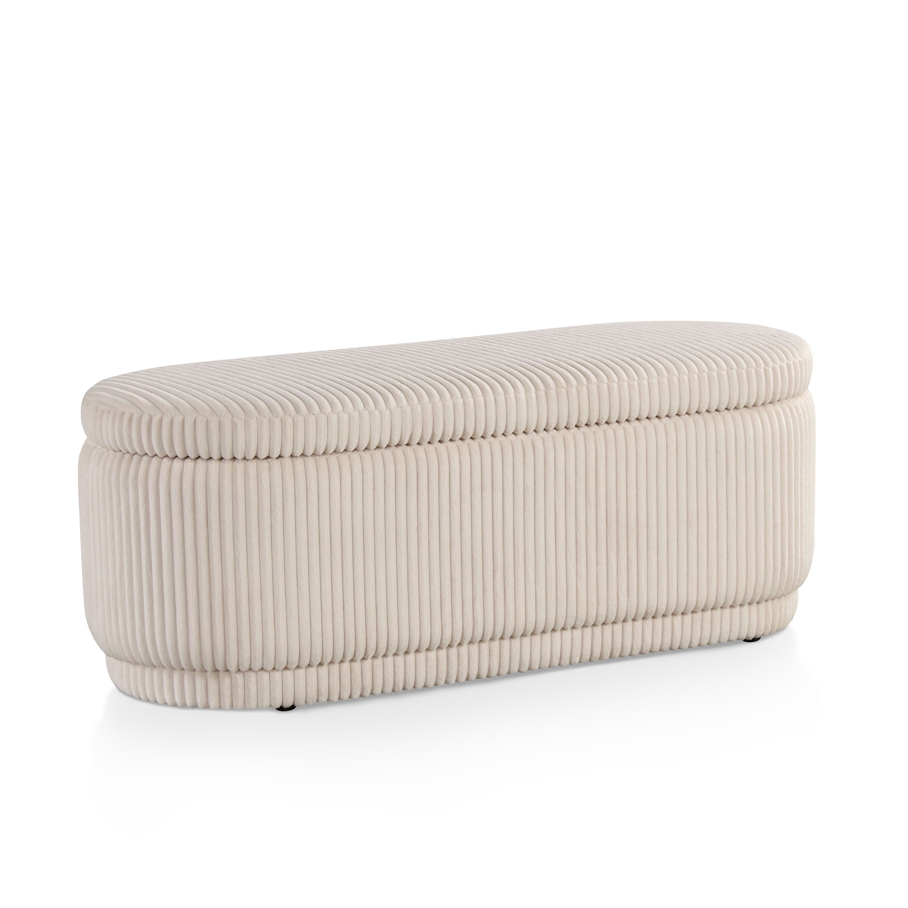 Versa 25-Inch Round Storage With Flip Top Ottoman
