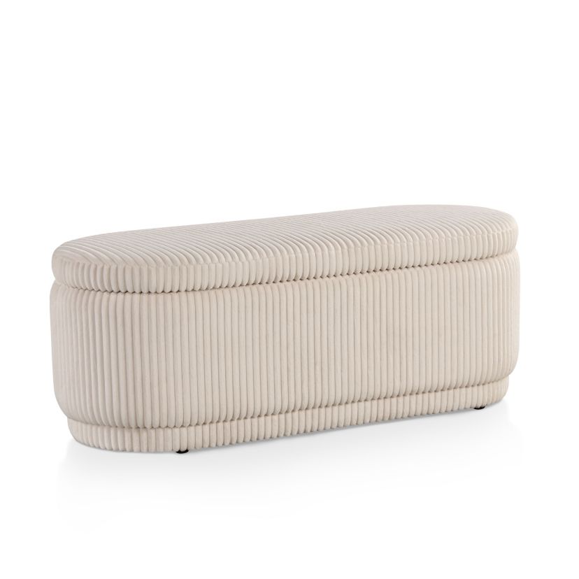 Versa 25-Inch Round Storage With Flip Top Ottoman