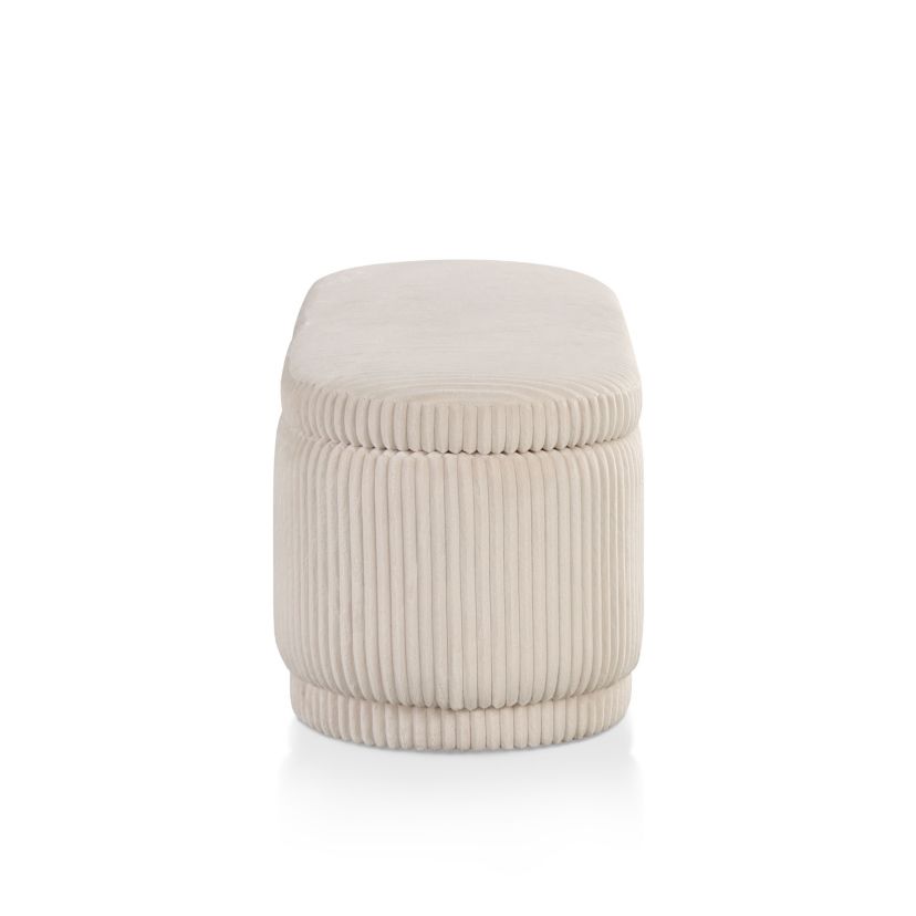 Versa 25-Inch Round Storage With Flip Top Ottoman