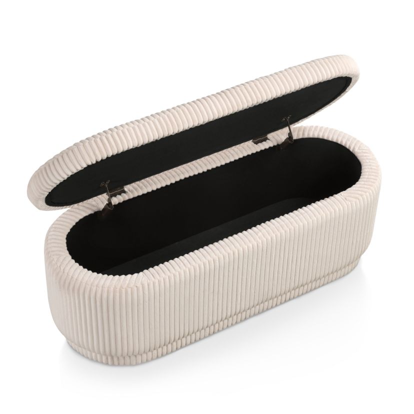 Versa 25-Inch Round Storage With Flip Top Ottoman