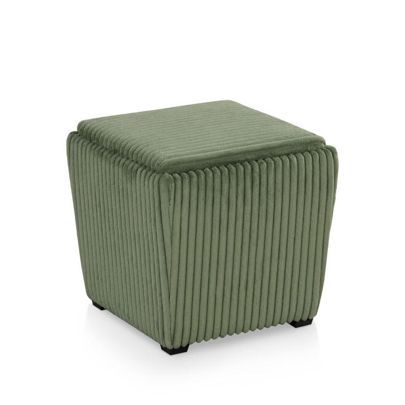 Daphne 17-Inch Storage Ottoman with Tray Top