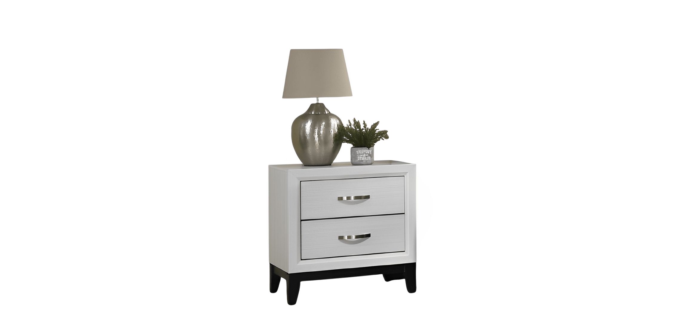 Valencia 2-Drawer Wood Two Tone Nightstand