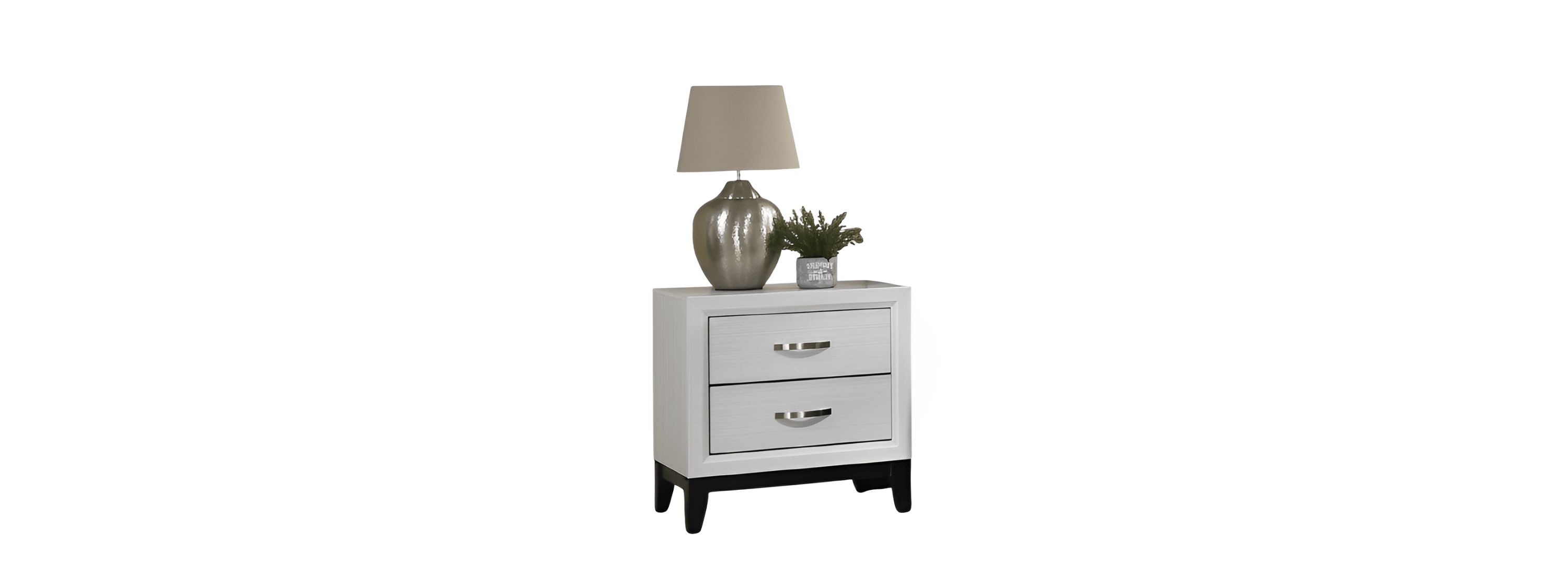 Valencia 2-Drawer Wood Two Tone Nightstand