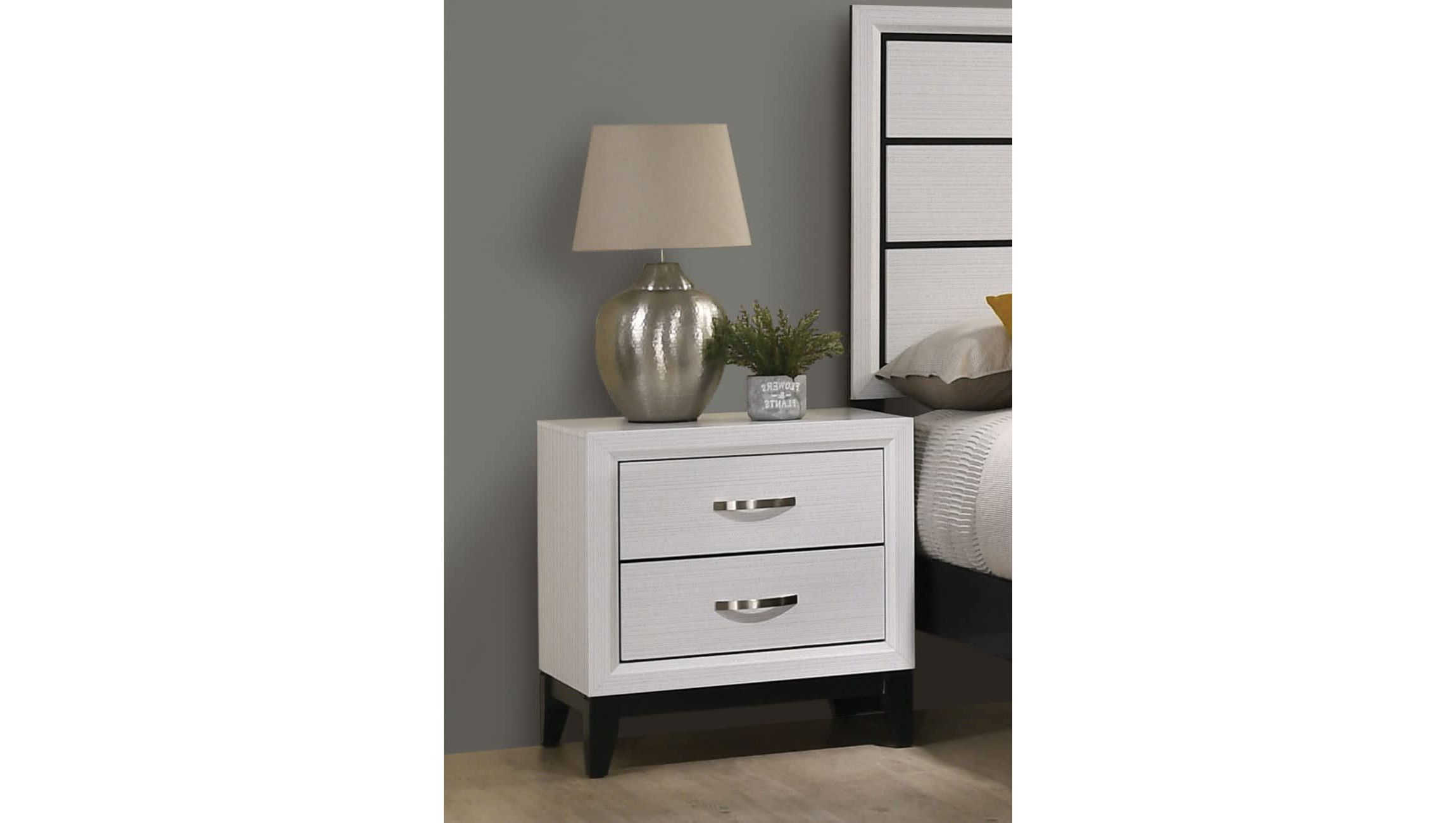 Valencia 2-Drawer Wood Two Tone Nightstand