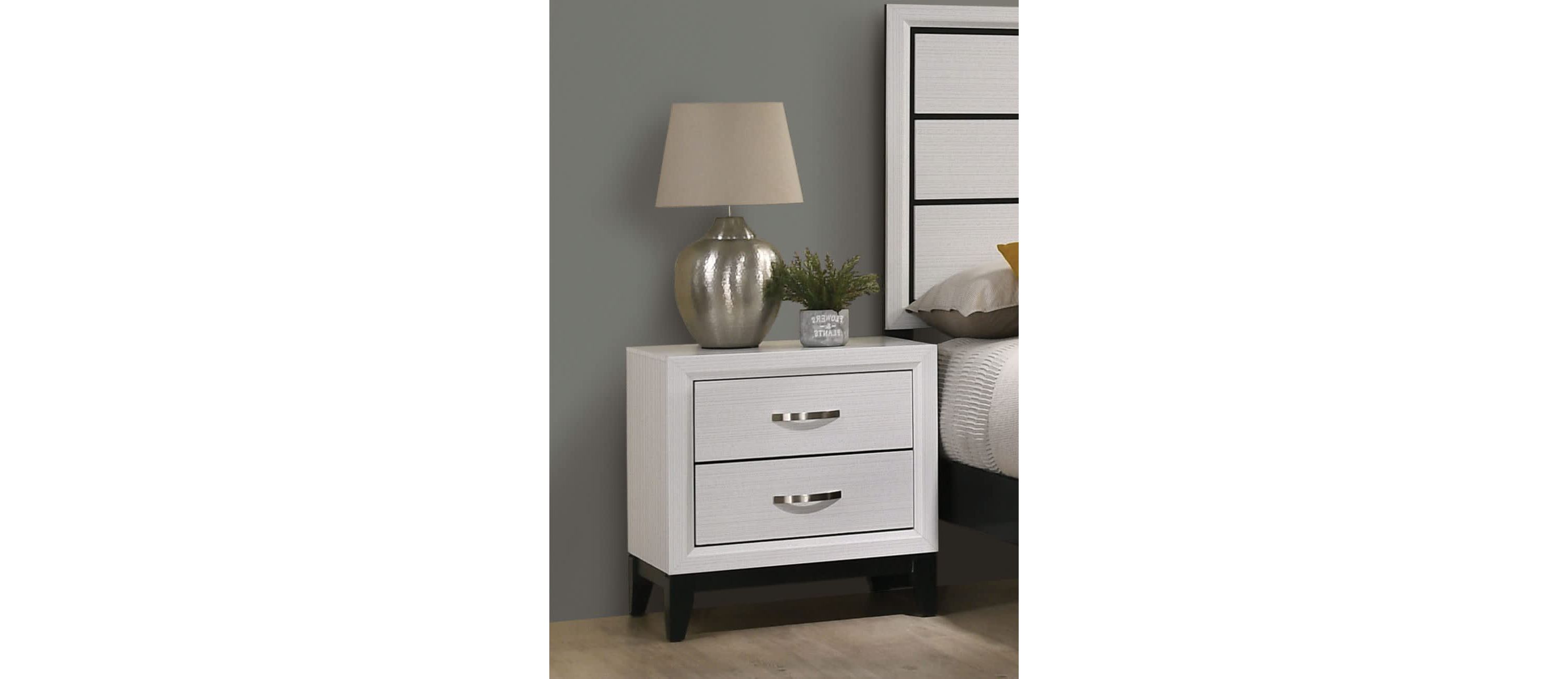 Valencia 2-Drawer Wood Two Tone Nightstand