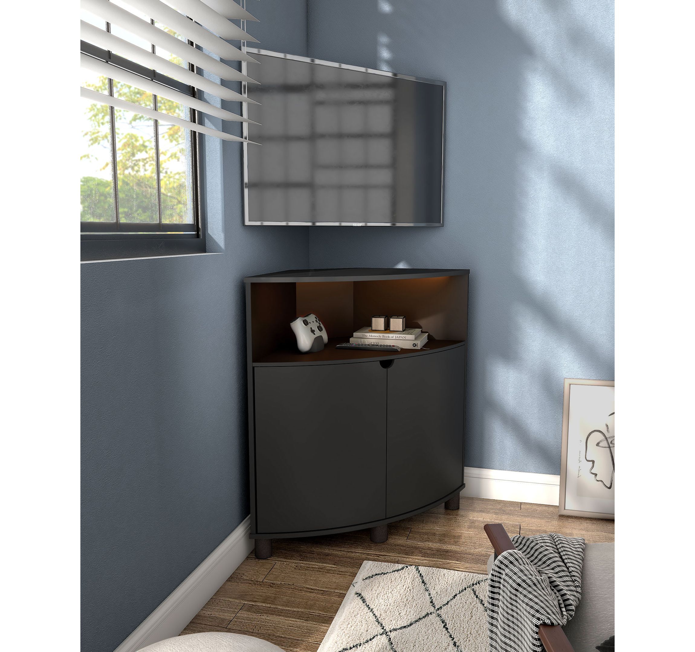 Illume 31-Inch LED Accent Corner Cabinet