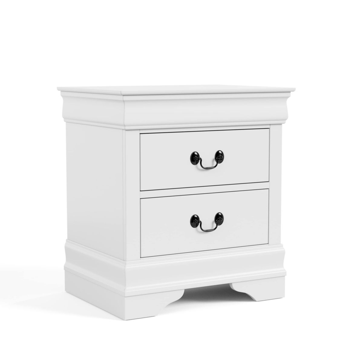 Luisa 2-Drawer Solid Wood Nightstand