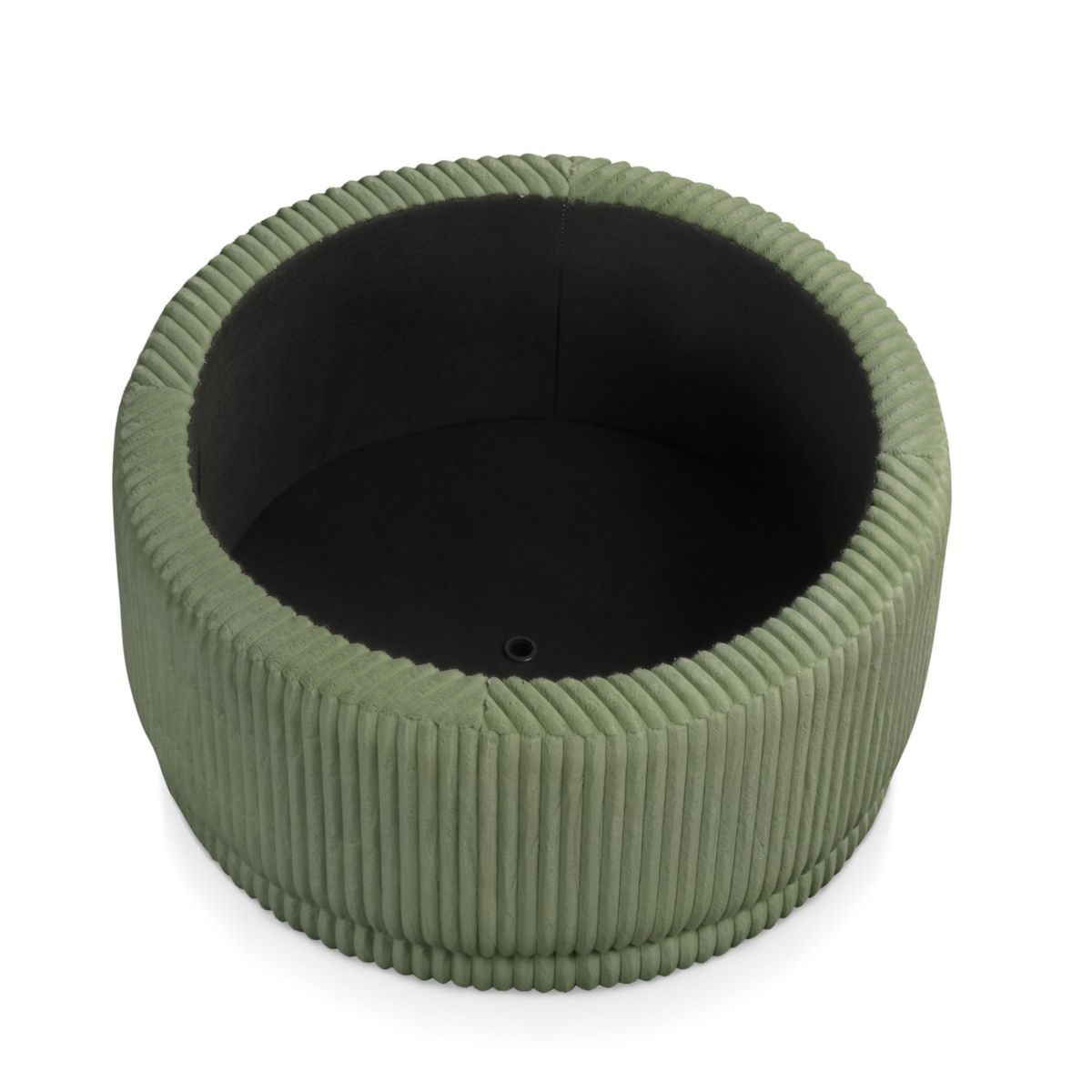 Poplar 28.5-inch Round Storage Ottoman