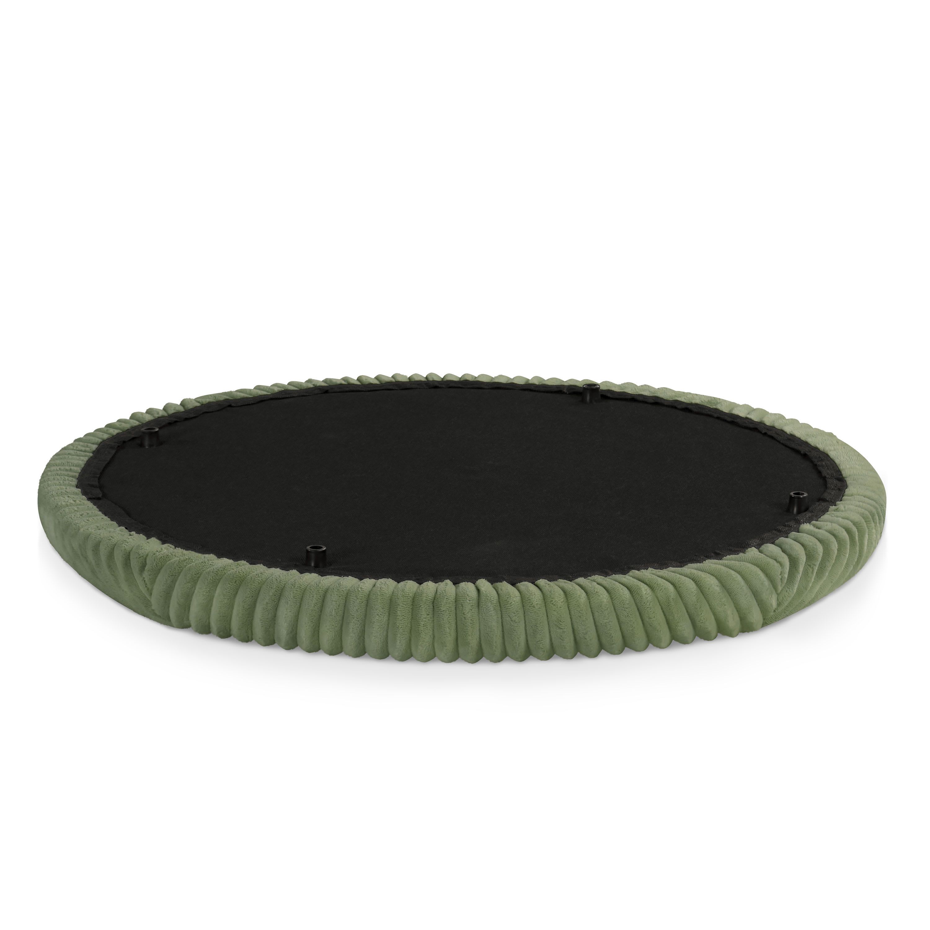 Poplar 28.5-inch Round Storage Ottoman