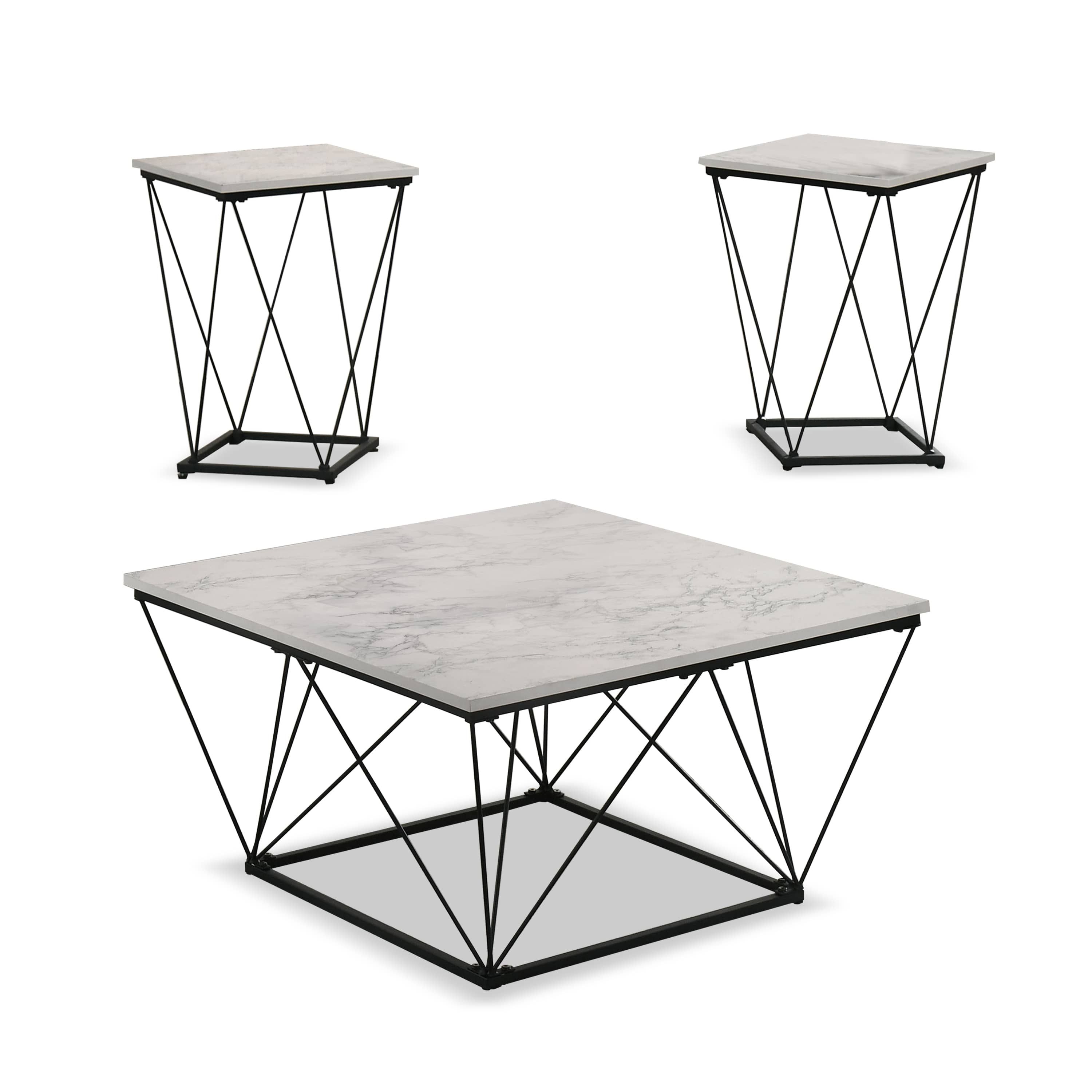 Noir 3PC Coffee and End Table Set
