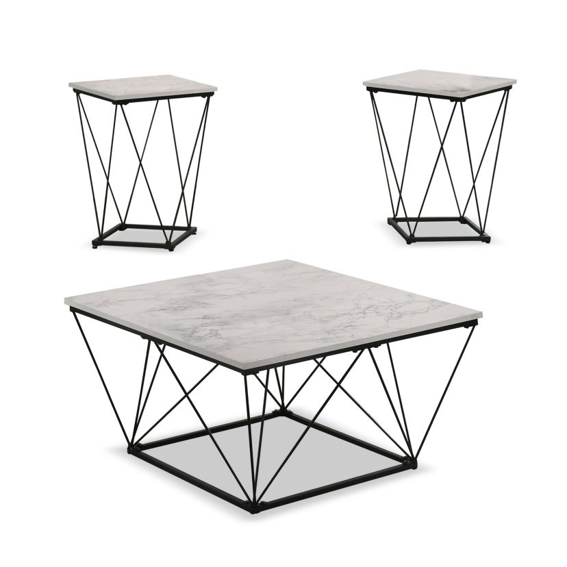 Noir 3PC Coffee and End Table Set