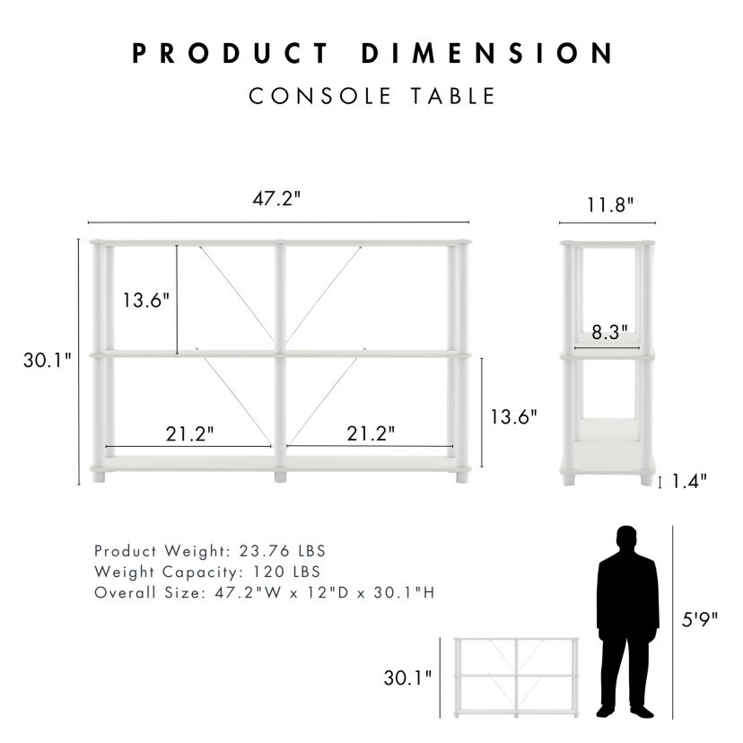 Mico 30.1-inch 6-Shelf Bookcase