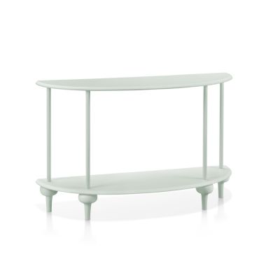 Furniture of America Heng 47.3-Inch Half Moon Console Table with Shelf, Green