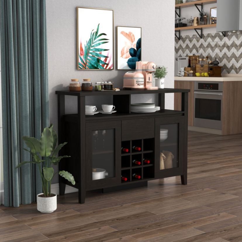 Nurre 47-inch Buffet with Glass Cabinets