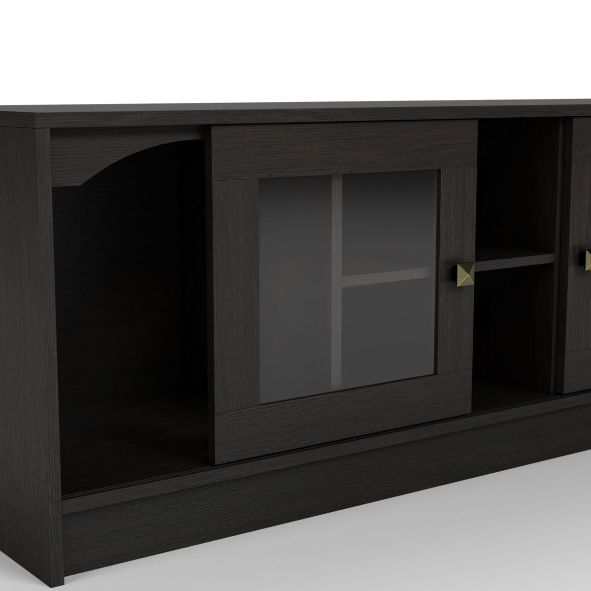 Reim 62-inch TV Stand with Glass Cabinets