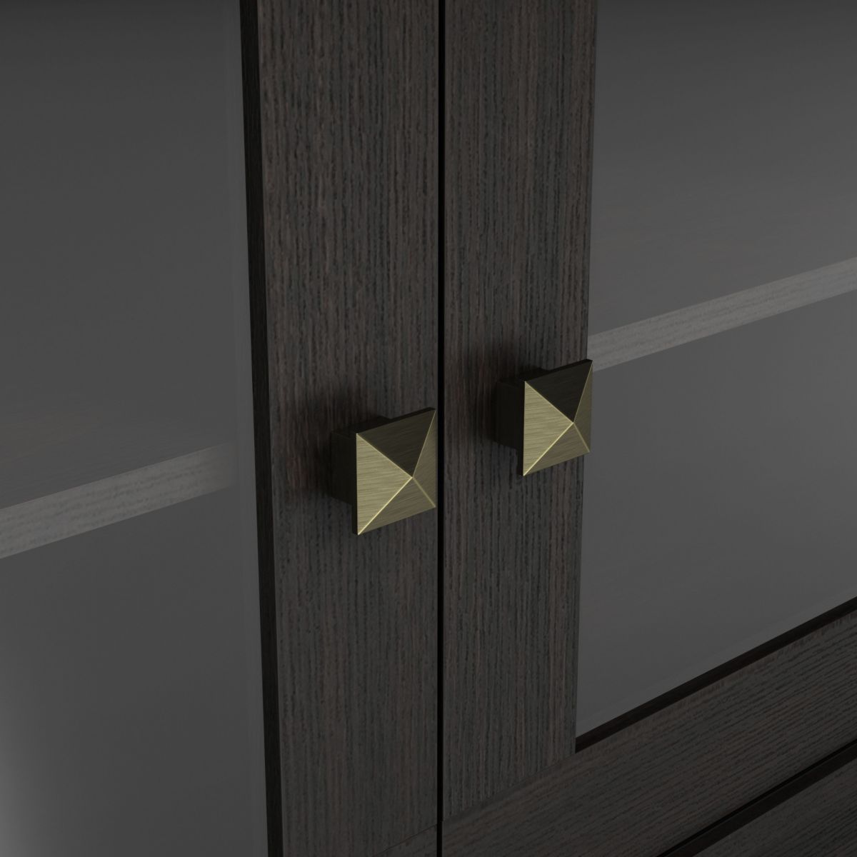 Reim 62-inch TV Stand with Glass Cabinets