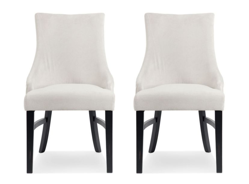 Harper Wingback Farmhouse Fabric Chair - Set of 2