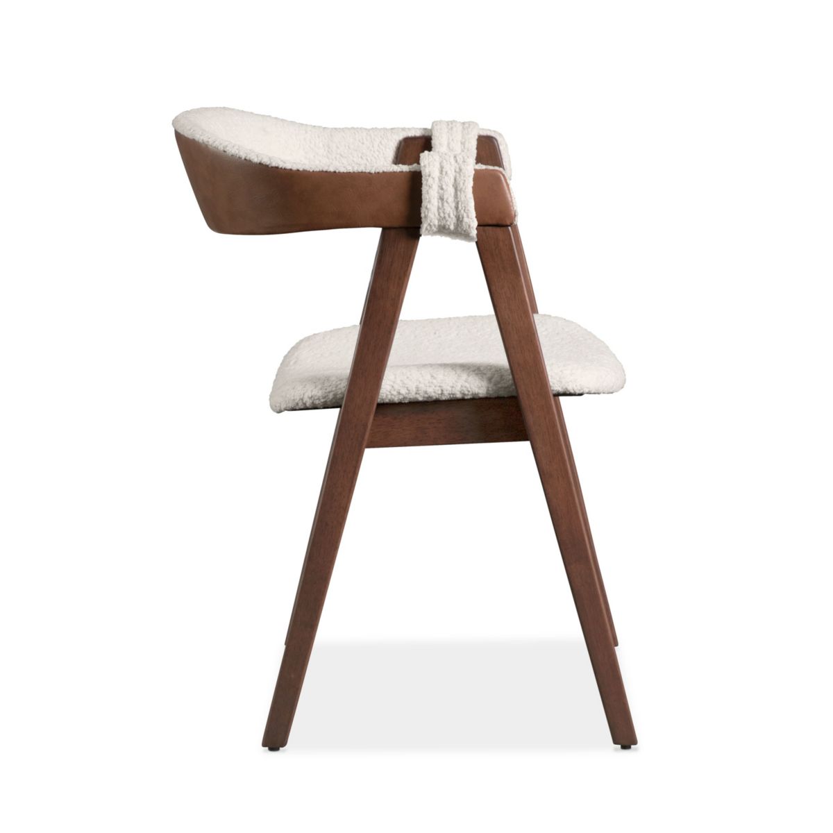 Loam 2PC Walnut Dining Chair with Faux Leather Accents