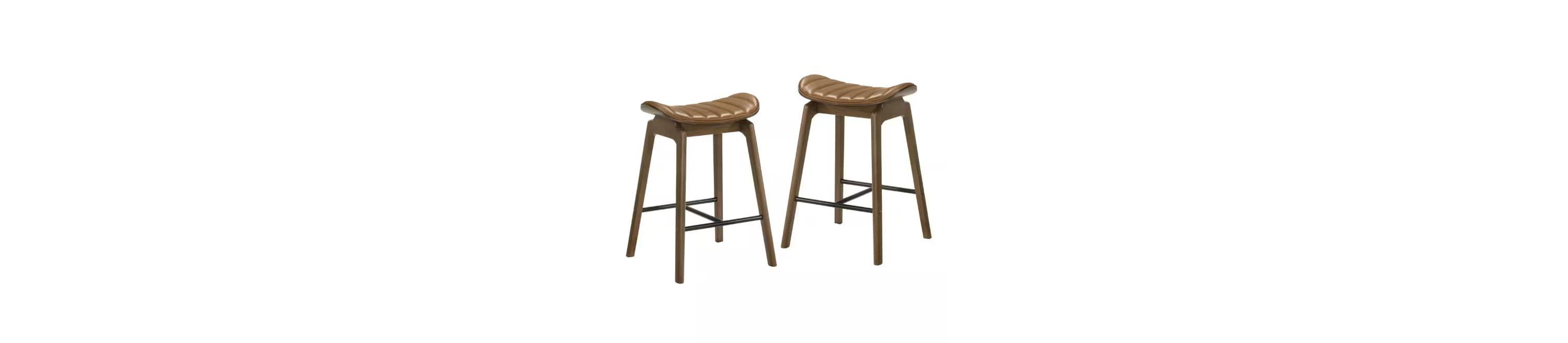 Jerrin 2PC Walnut Counter Height Chairs