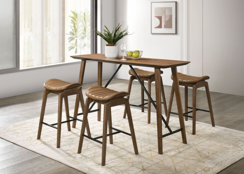Jerrin 59-Inch Walnut Counter Height Dining Table