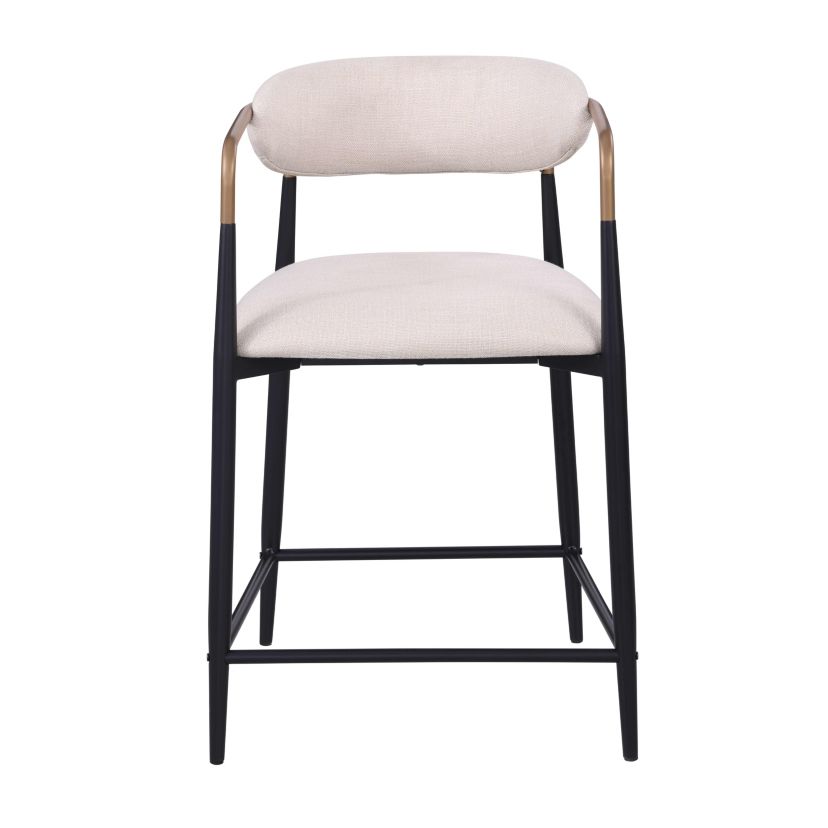 Hyde 2PC Black and White Counter Hieght Side Chairs