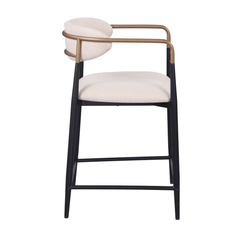 Hyde 2PC Black and White Counter Hieght Side Chairs
